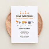 Bouw Dump Truck Birthday Party nodigt uit Kaart