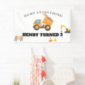 Bouw Dump Truck Birthday Spandoek (Insitu)