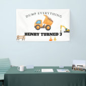 Bouw Dump Truck Birthday Spandoek (Beurs)
