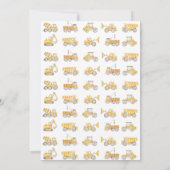 Bouw Dump Truck Birthday Uitnodiging (Achterkant)