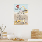 Bouw Dump Truck Boy 2nd Birthday Party Poster (Keuken)