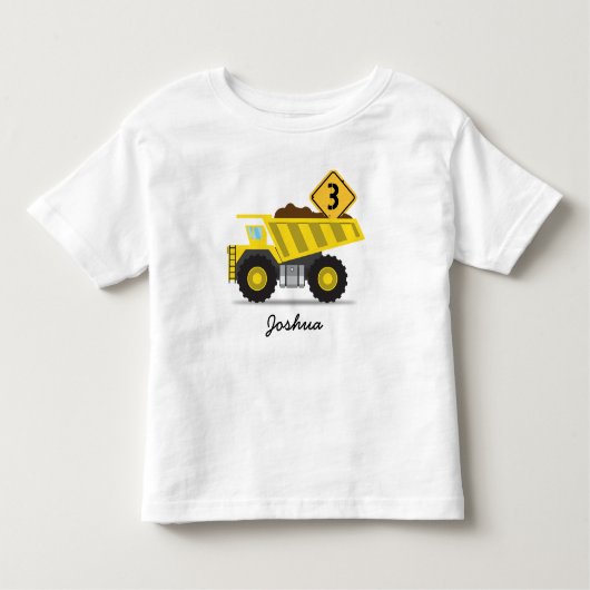 Bouw Dump Truck Boy Elke leeftijd Verjaardag Kinder Shirts (Voorkant)