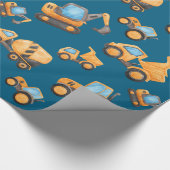 Bouw Dump Truck Cadeaupapier (Hoek)