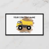 Bouw Dump Truck Contractor Visitekaartje (Voorkant)