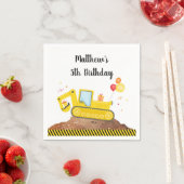 Bouw Dump Truck Digger Boy Birthday Servet (Insitu)