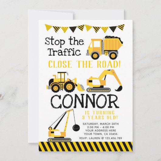 Bouw, Dump Truck Kaart (Voorkant)