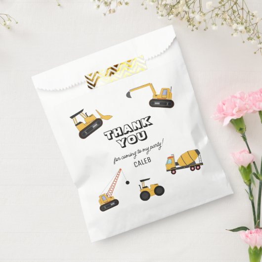 Bouw Dump Truck Kids Verjaardag Bedankzakje (Gezegeld)