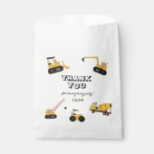 Bouw Dump Truck Kids Verjaardag Bedankzakje (Voorkant)