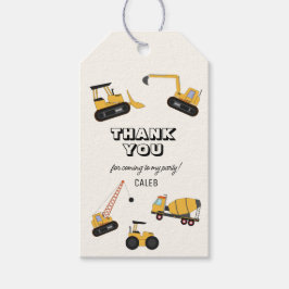 Bouw Dump Truck Kids Verjaardag Cadeaulabel