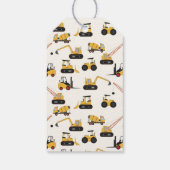 Bouw Dump Truck Kids Verjaardag Cadeaulabel (Achterkant)