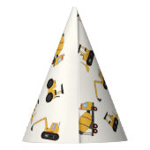 Bouw Dump Truck Kids Verjaardag Feesthoedjes (Achterkant)