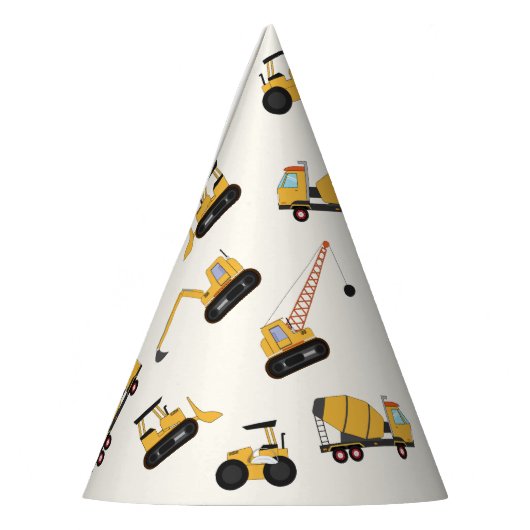 Bouw Dump Truck Kids Verjaardag Feesthoedjes (Links)