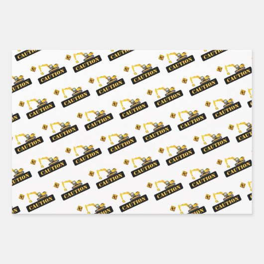 Bouw Dump Truck Kids Verjaardagscadeaus Inpakpapier Vel (Voorkant 2)