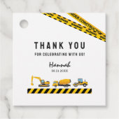 Bouw Dump Truck Party Bedankt voor afdrukken Bedankjes Labels (Voorkant)