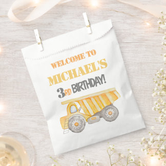 Bouw Dump Truck Party Favor Bag Bedankzakje