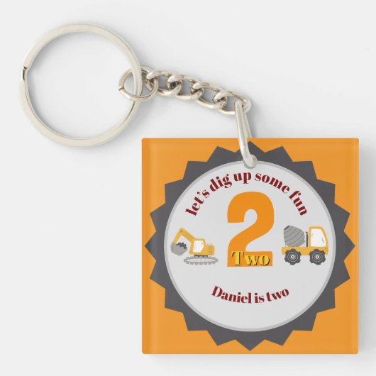Bouw Dump Truck Sleutelhanger (voorkant)