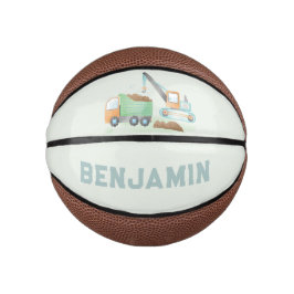 Bouw Dump Truck Soft Blue Green Boy Name Basketbal