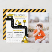 Bouw Dump truck thema verjaardag Kaart (Voorkant / Achterkant)