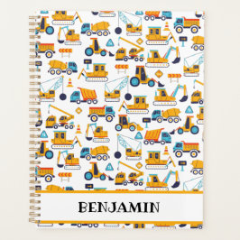 Bouw Dump Truck Vehicles Personated Kinder Planner