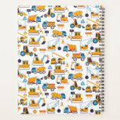 Bouw Dump Truck Vehicles Personated Kinder Planner (Achterkant)