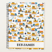 Bouw Dump Truck Vehicles Personated Kinder Planner (Voorkant)