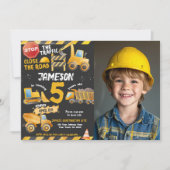 Bouw, Dump Truck Verjaardag Kaart (Voorkant)