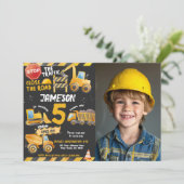 Bouw, Dump Truck Verjaardag Kaart (Staand voorkant)