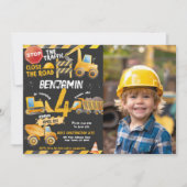 Bouw, Dump Truck Verjaardag Kaart (Voorkant)