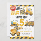 Bouw, Dump Truck Verjaardag Kaart (Voorkant)