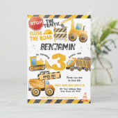 Bouw, Dump Truck Verjaardag Kaart (Staand voorkant)