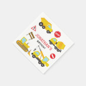 Bouw Dump Truck verjaardag uitnodiging Servet (Hoek)