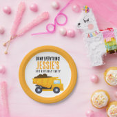 Bouw Dumper Truck Birthday Papieren Bordje (Feest)