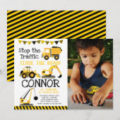 Bouw, Dumptruck met foto Kaart (Voorkant / Achterkant)