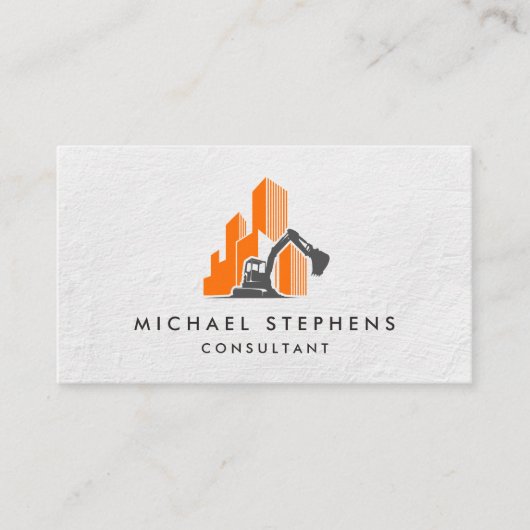 Bouw | Earth Mover | Commerciële gebouwen Visitekaartje (Voorkant)
