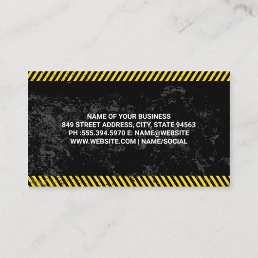 Bouw Earth Mover | Gebouwen Visitekaartje (Achterkant)