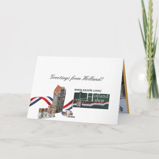 Bouw een Amsterdamse grachtenpand Cut & Fold Kaart (Achterkant)