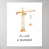 Bouw een Burger Bouw Verjaardagsbord Poster (Voorkant)