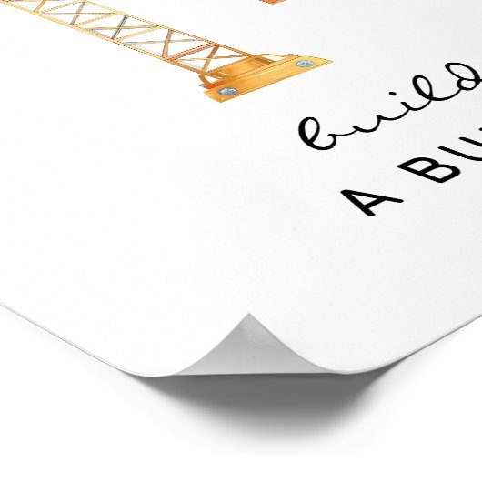 Bouw een Burger Bouwconstructie Verjaardagsbord Poster (Hoek)