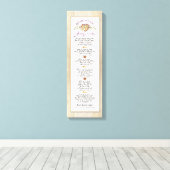 Bouw een gezond kind kalligrafie Ouderschap hout Canvas Afdruk (Insitu (Houten vloer))