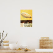 BOUW EEN KRACHTIG LUCHTVAARTUIG Zeppelin Sovjet Poster (Keuken)