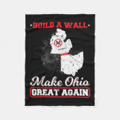 Bouw een muur maken ohio geweldig weer grappig sta fleece deken (Voorkant)