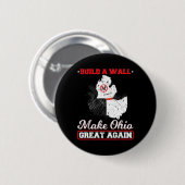 Bouw een muur maken ohio geweldig weer grappig sta ronde button 5,7 cm (Voorkant /achterkant)