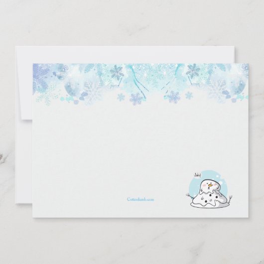 Bouw een Snowman uitnodiging (Achterkant)