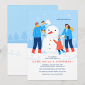 Bouw een Uitnodiging van Snowman (Voorkant / Achterkant)