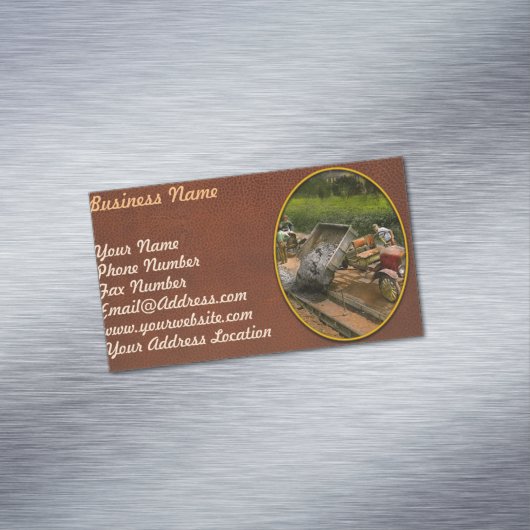 Bouw - Eenvoudig met dumping in 1925 Visitekaartje Magneet (Voorbeeld)