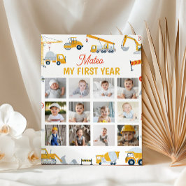 Bouw Eerste Jaar Foto Milestone Sign Poster