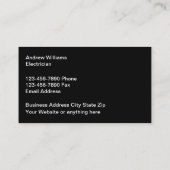 Bouw Elektrisch dubbel Visitekaartje (Achterkant)