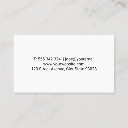 Bouw elektrisch gereedschap | Hoofdaannemer Visitekaartje (Achterkant)