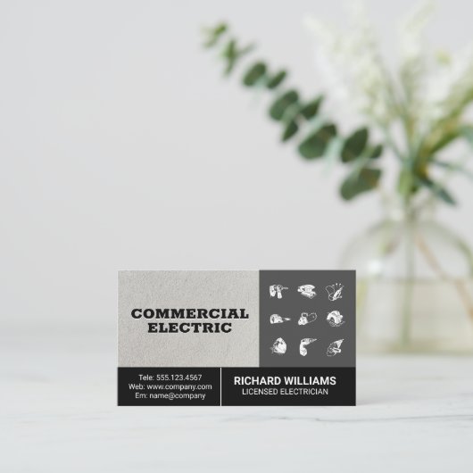 Bouw Elektrisch Gereedschap Visitekaartje (Staand voorkant)