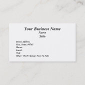 Bouw en aannemer visitekaartje (Achterkant)